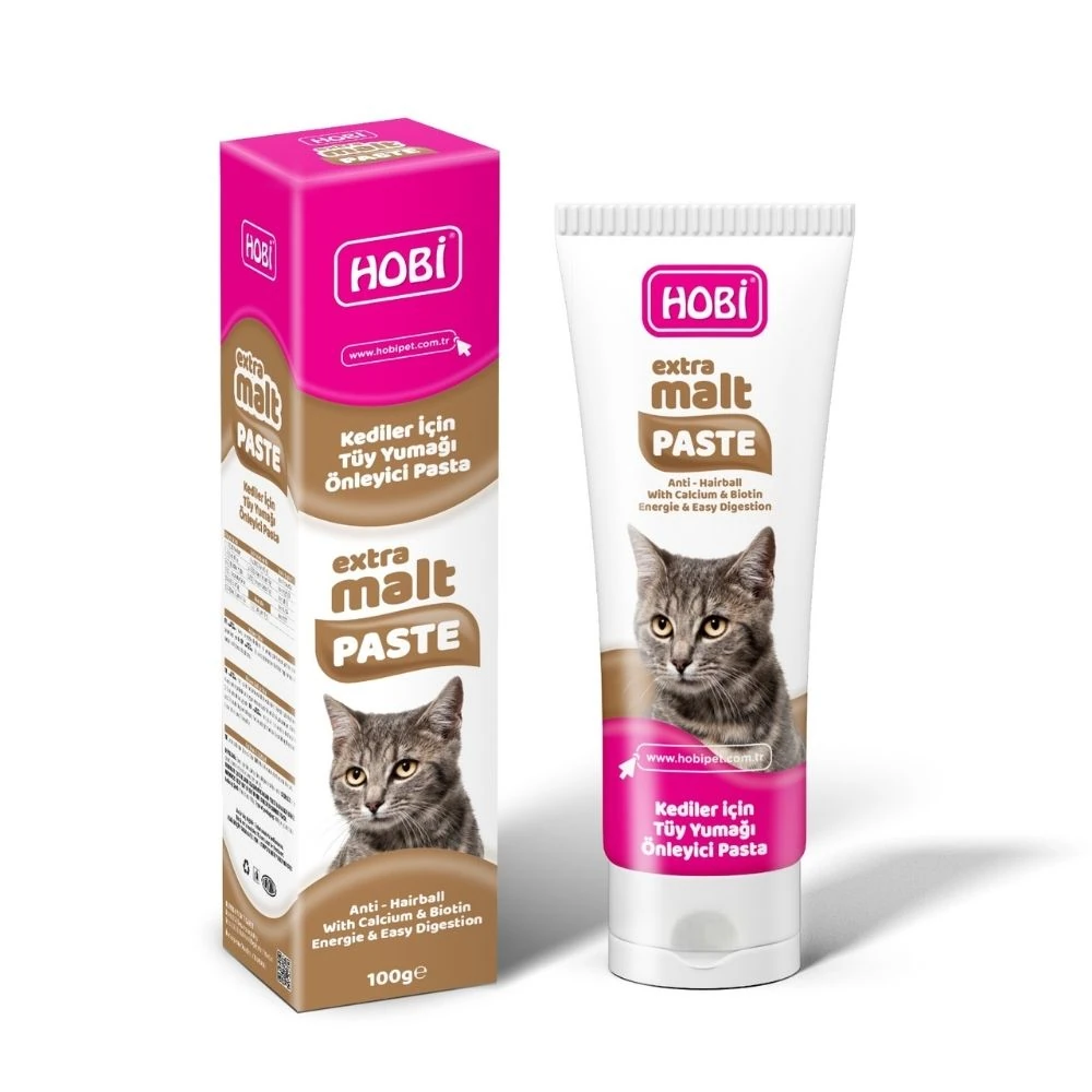 Hobi Extra Malt Paste Kediler İçin Tüy Yumağı Önleyici Pasta 100 GR