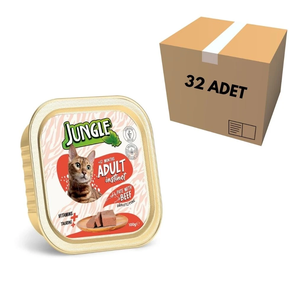 Jungle Dana Etli Kedi Ezme/Pate 100 GR (32 Adet)