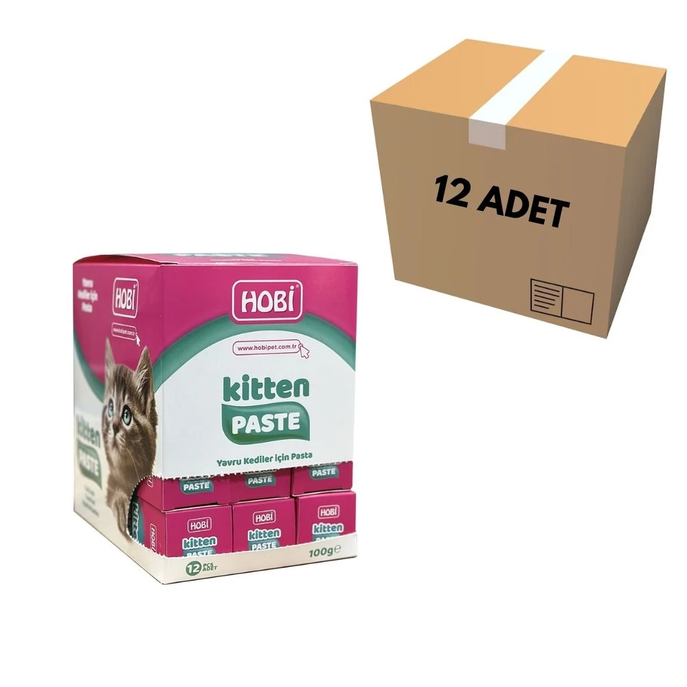 Hobi Kitten Paste Yavru Kediler İçin Multivitamin Pastası 100 GR (12 Adet)
