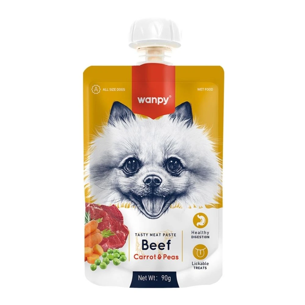 Wanpy Taze Sığır Etli & Havuçlu Köpek Et Ezmesi 90 GR