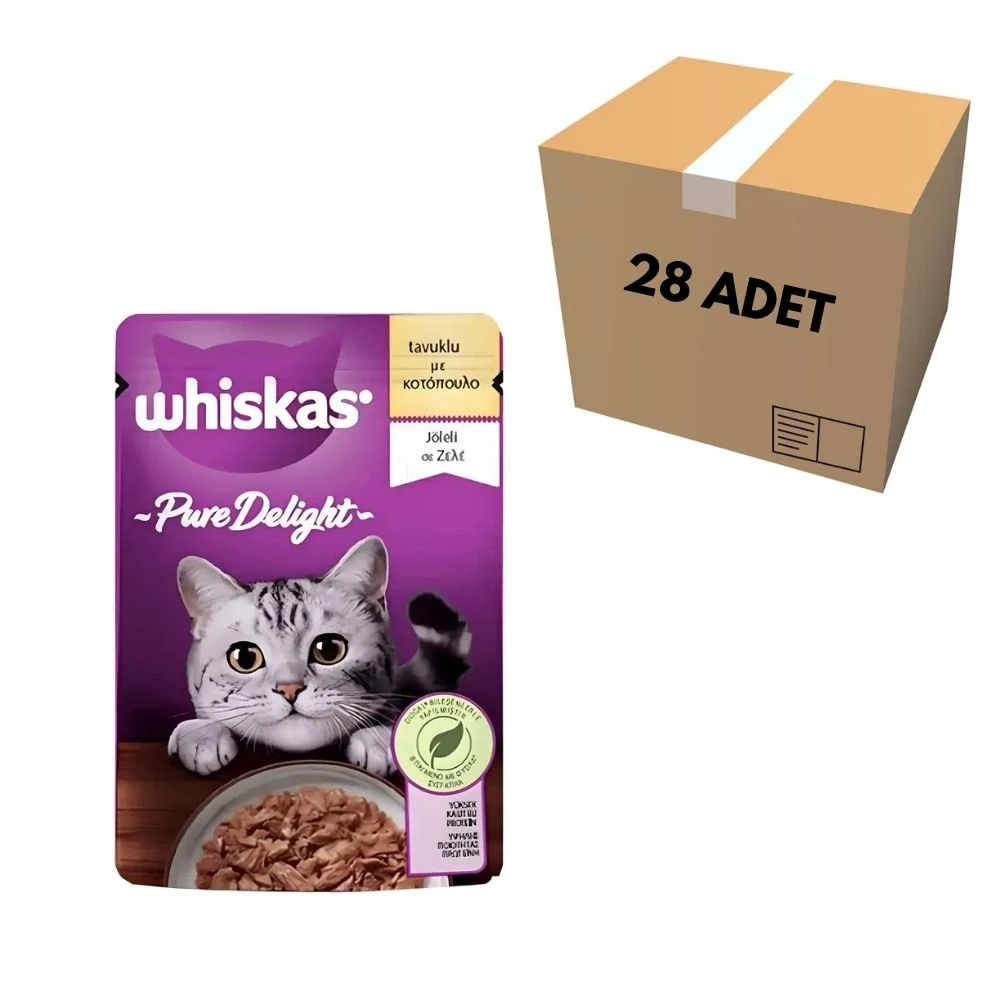 Whiskas Pure Delight Tavuklu Kedi Pouch 85 GR (28 Adet)