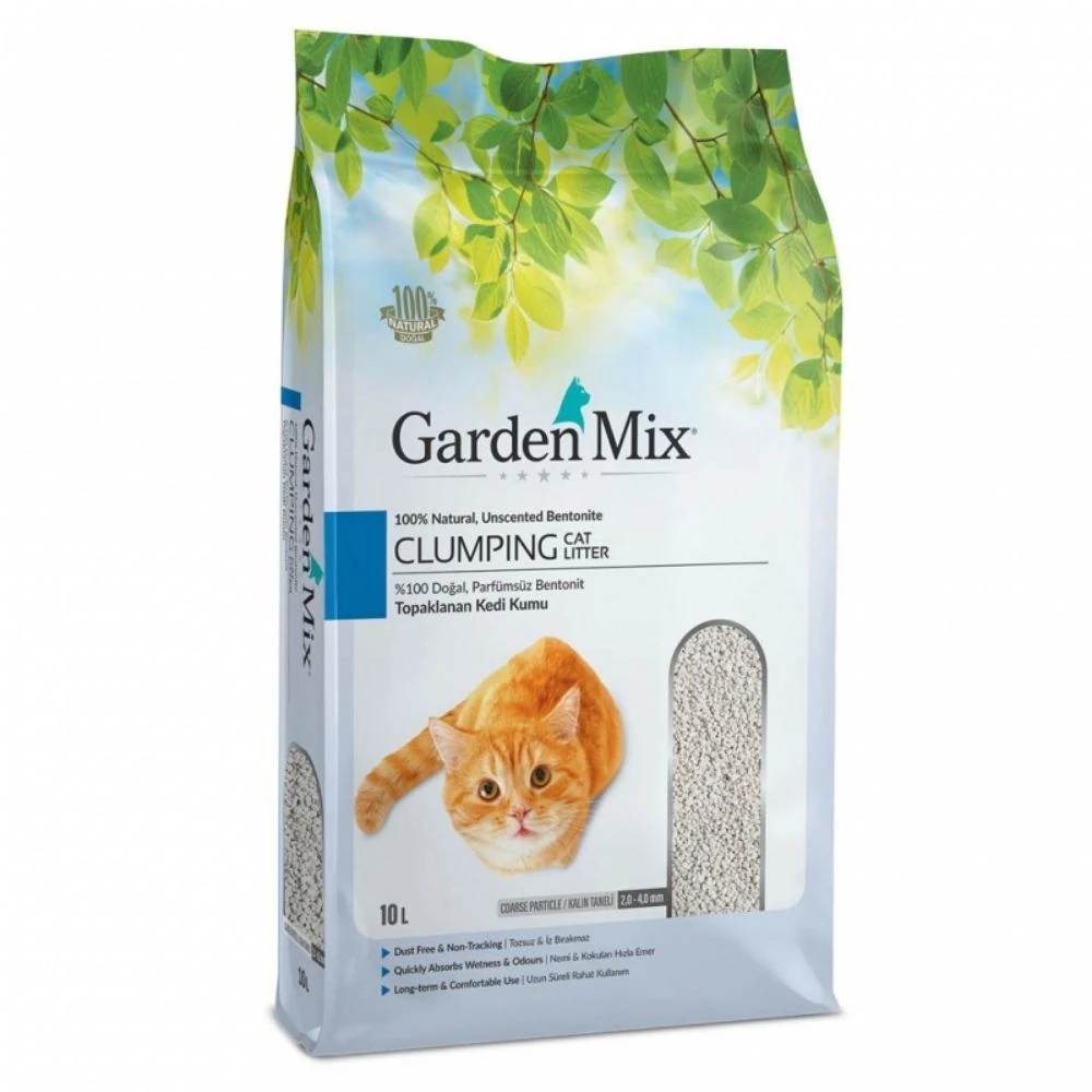 Gardenmix Parfümsüz Kedi Kumu 10 LT (Kalın Tane)