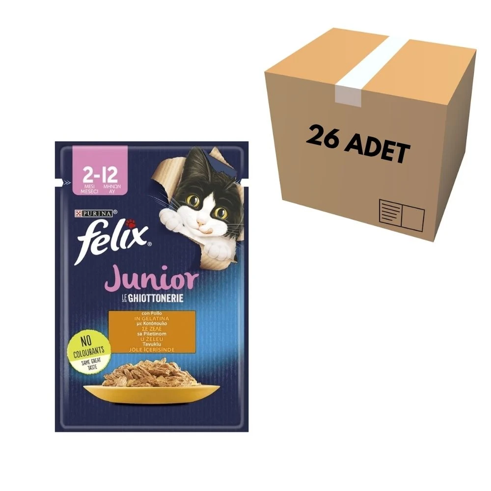 Purina Felix Tavuklu Yavru Kedi Pouch 85 GR (26 Adet)