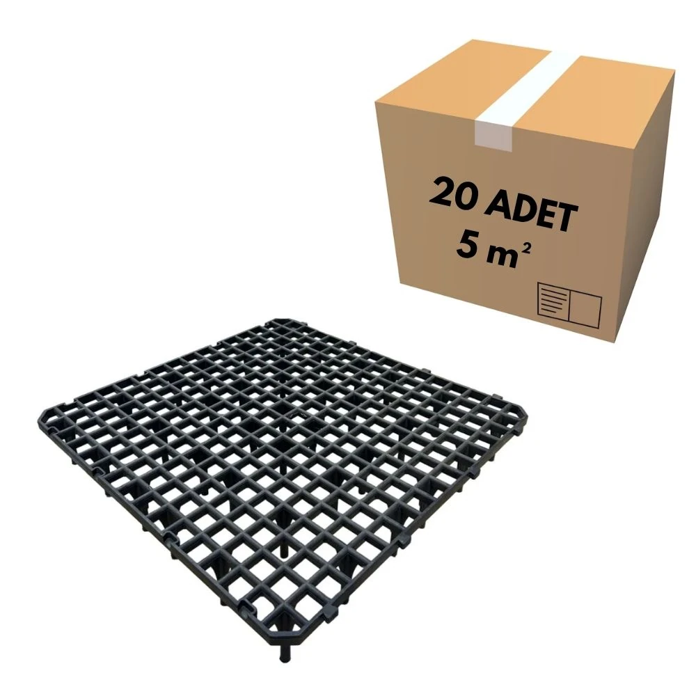 50x50 Geniş Göz Kalın Siyah Kümes Taban Izgarası (5 m²)