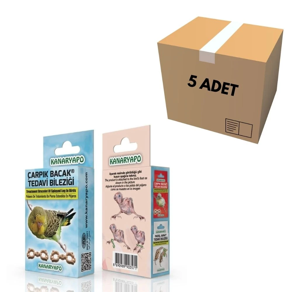 Çarpık Bacak Tedavi Bileziği Muhabbet Kuşları İçin (5 Adet)