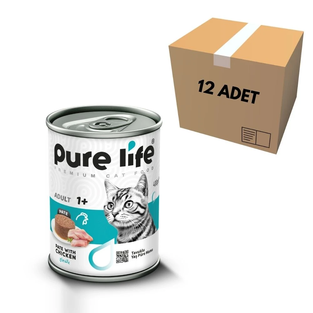 Purelife Tavuk Etli Kedi Konservesi 400 GR (12 Adet)