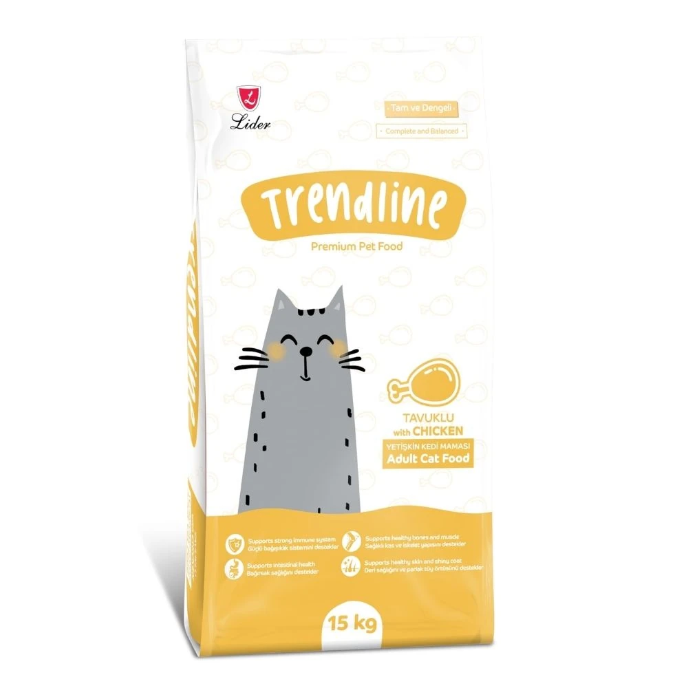 Trendline Tavuklu Yetişkin Kedi Maması 15 KG