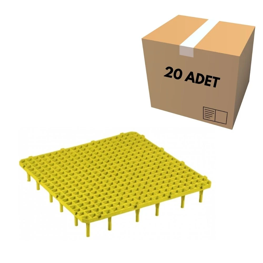Kümes Yer Izgarası Sarı Geniş Göz 50x50 (20 Adet)