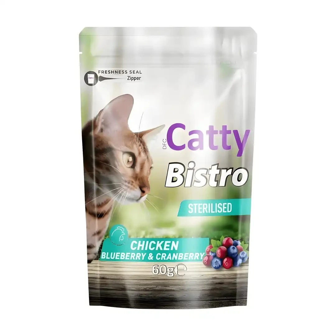 Catty Bistro Tavuklu Kısır Kedi Ödül Maması 60 GR
