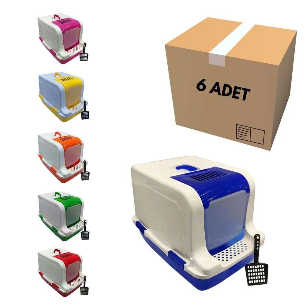 Jumbo Kapalı Kedi Tuvaleti (6 Adet)