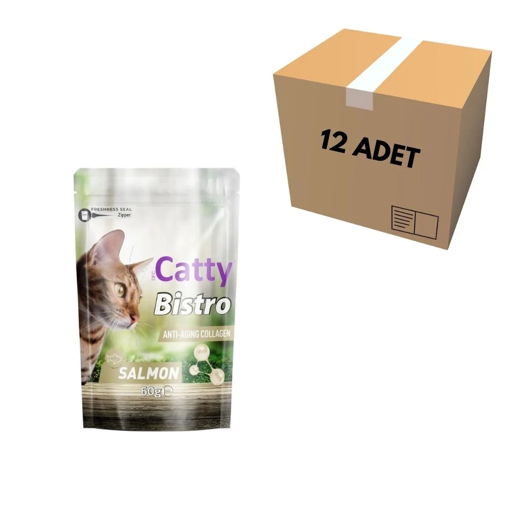 Catty Bistro Anti-Collagen Somonlu Kedi Ödül Maması 60 GR (12 Adet)