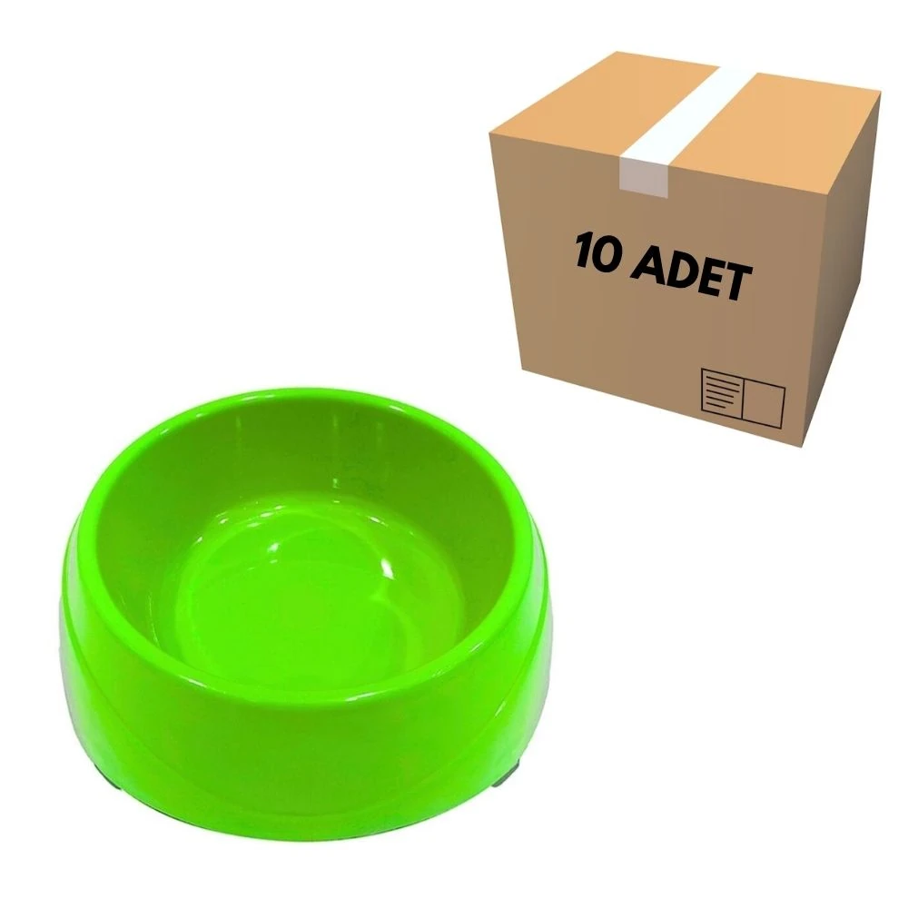 Kedi & Köpek Yuvarlak Mama Ve Su Kabı 14 CM Kaymaz Taban (10 Adet)