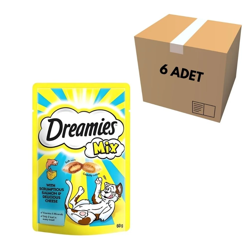 Dreamies Somon Peynir Mix Kedi Ödülü 60 GR (6 Adet)