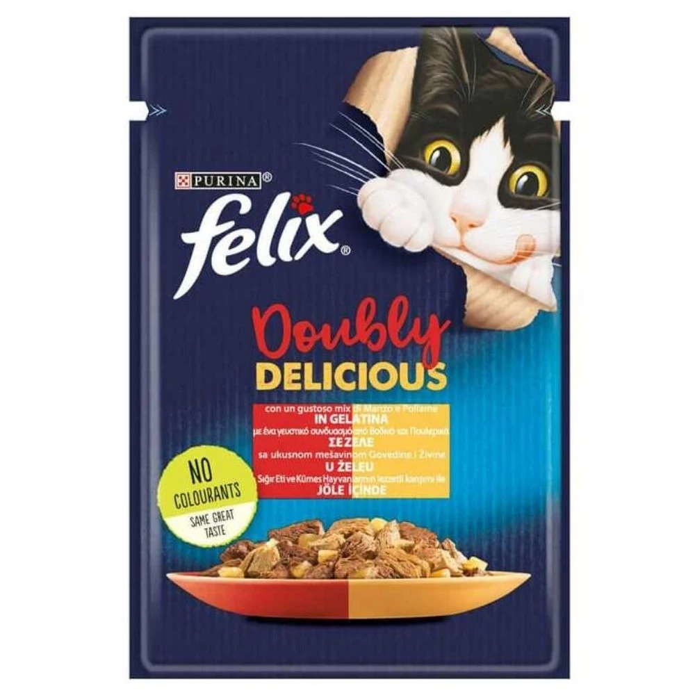 Purina Felix Sığır Etli & Kümes Hayvanlı Kedi Pouch 85 GR