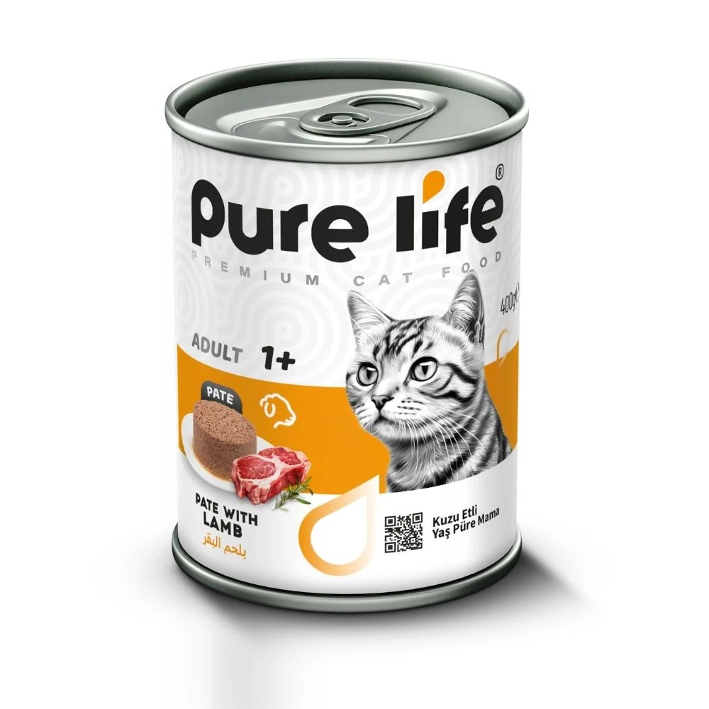 Purelife Kuzu Etli Kedi Konservesi 400 GR