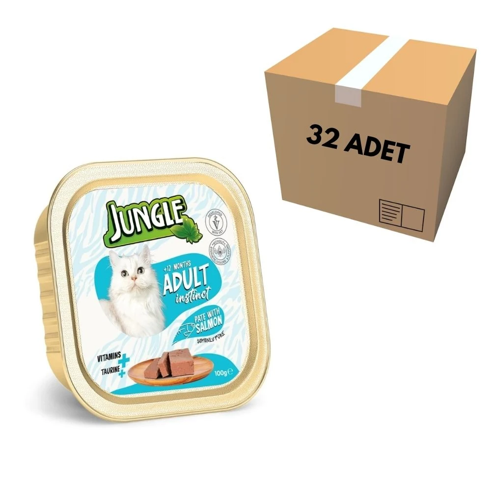 Jungle Kedi Somonlu Ezme/Pate 100 GR (32 Adet)