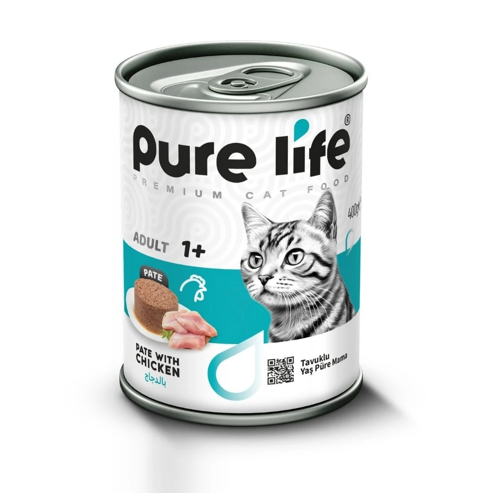 Purelife Tavuk Etli Kedi Konservesi 400 GR