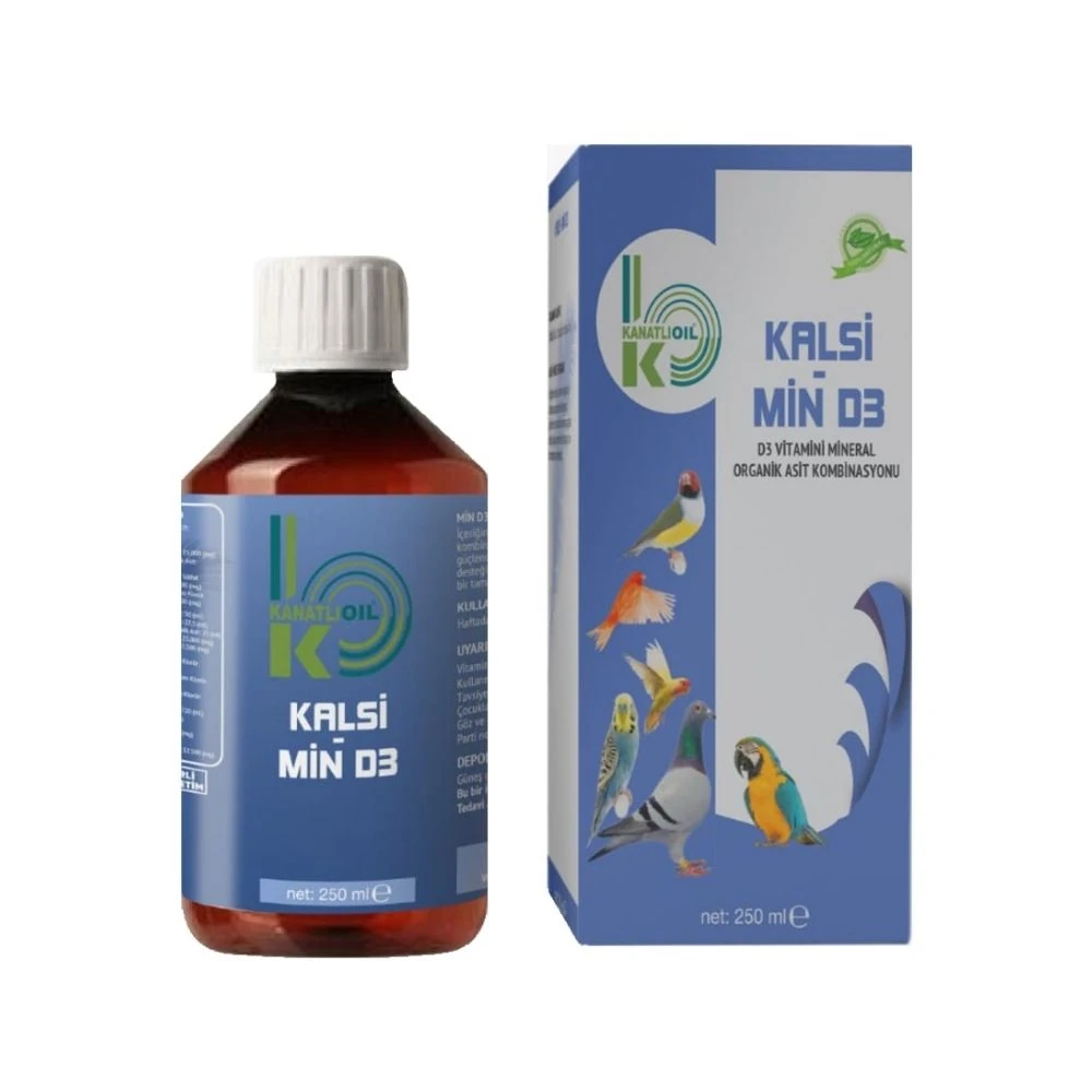 Kanatlı Oil Kalsi – Min D3 - D3 Vitamini Mineral Organik Asit Kombinasyonu 250 ML