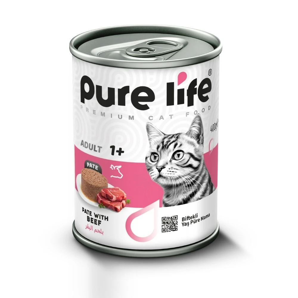 Purelife Sığır Etli Kedi Konservesi 400 GR