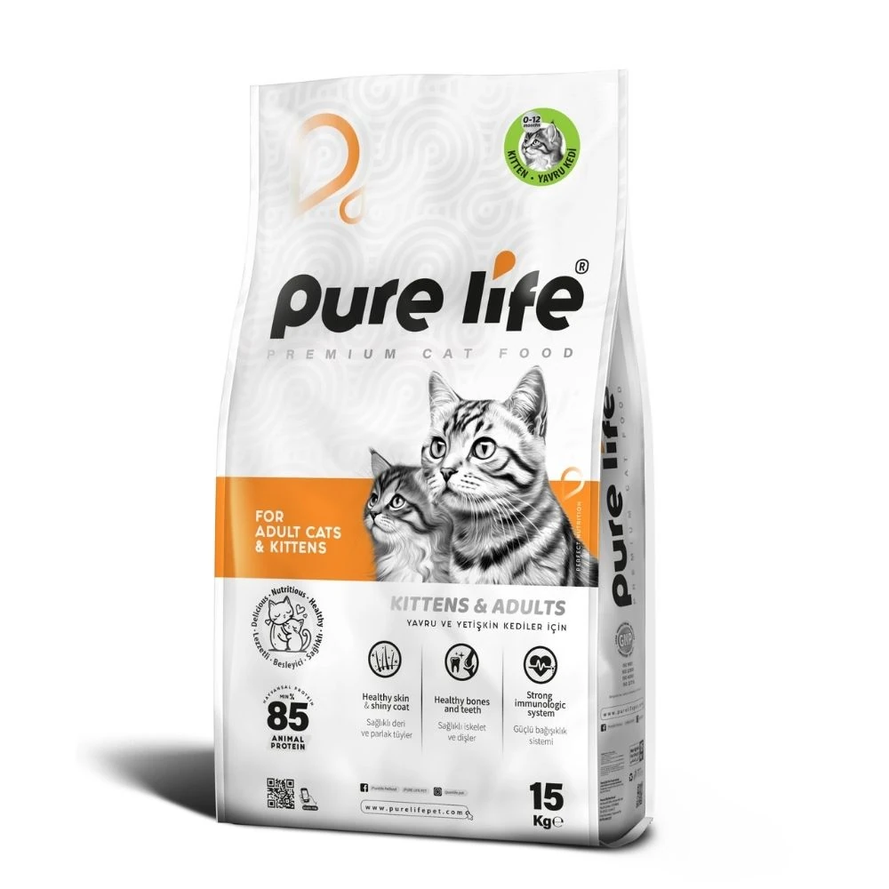 Purelife Tavuklu Yavru Kedi Maması 15 KG