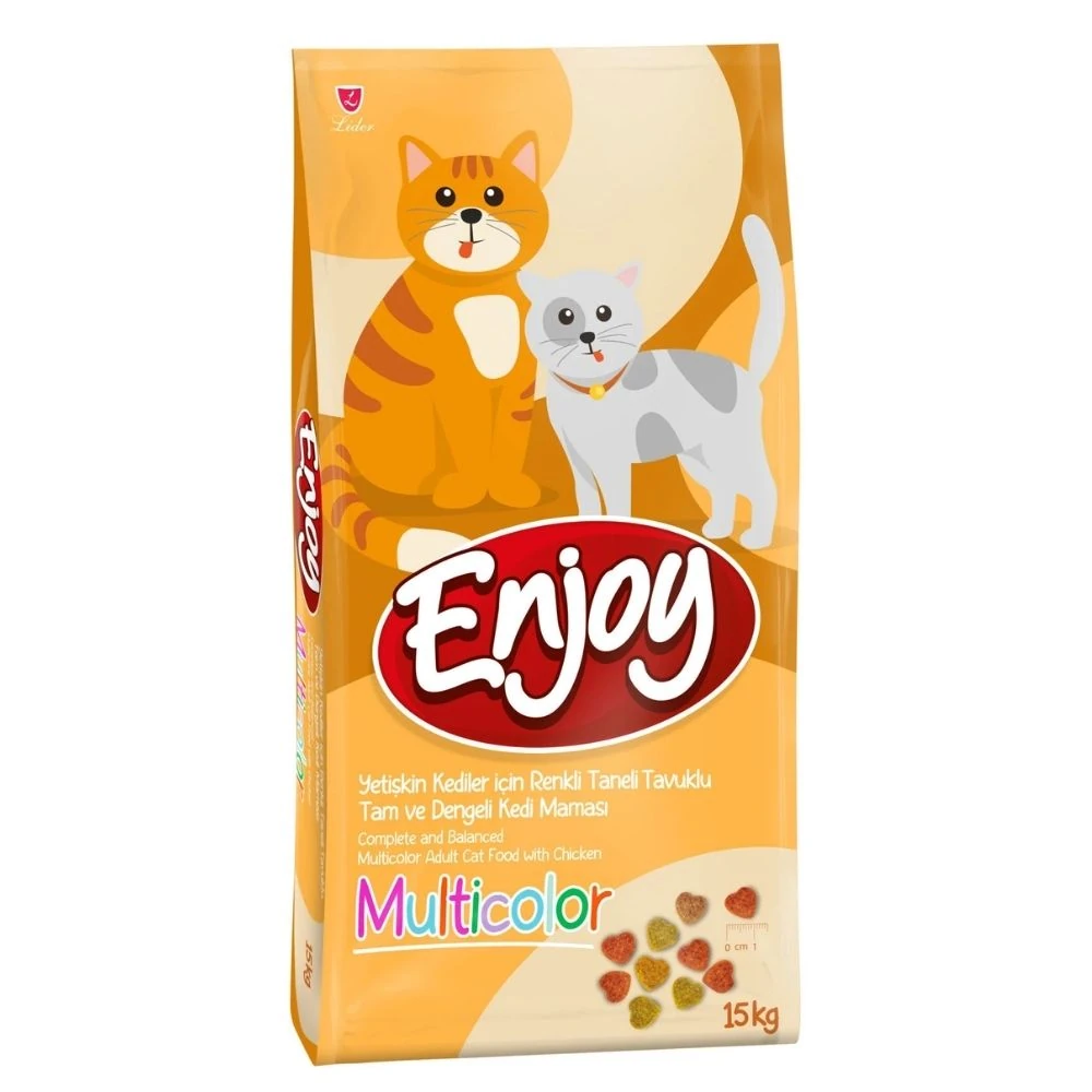 Enjoy Multicolor Tavuklu Yetişkin Kedi Maması 15 KG