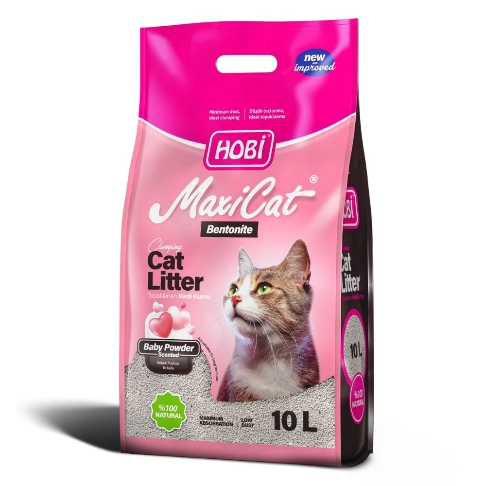 Hobi Maxicat Bebek Pudralı Kedi Kumu 10 LT