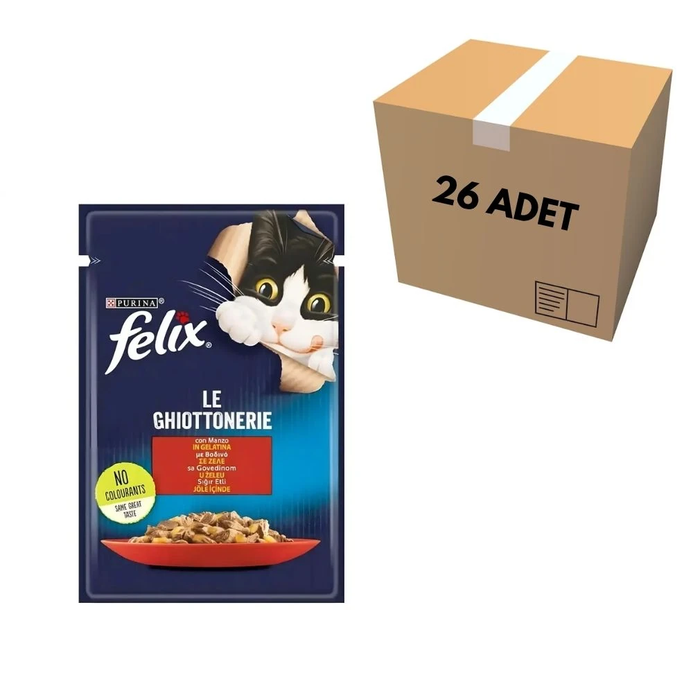 Purina Felix Sığır Etli Kedi Pouch 85 GR (26 Adet)