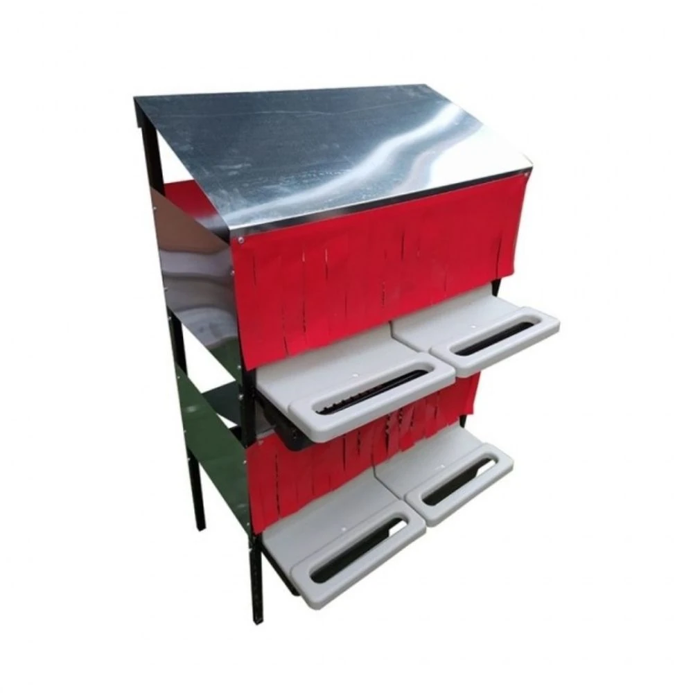 4 Gözlü 2 Kat Galvaniz Tavuk Folluk