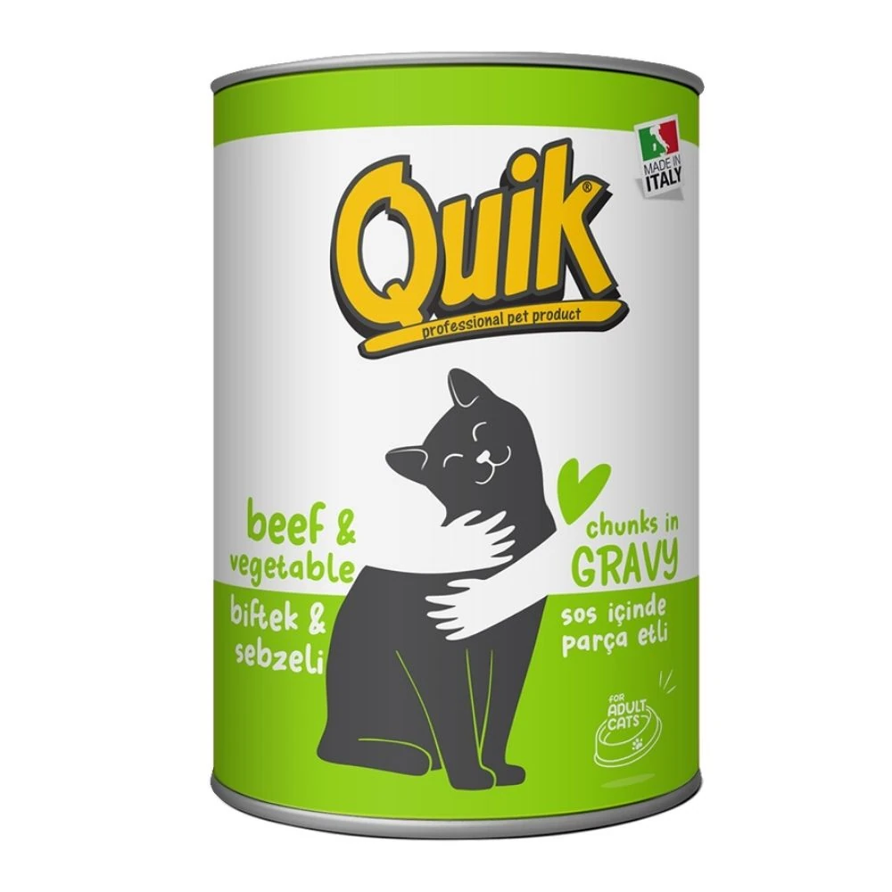 Quik Biftekli & Sebzeli Kedi Konserve 415 GR