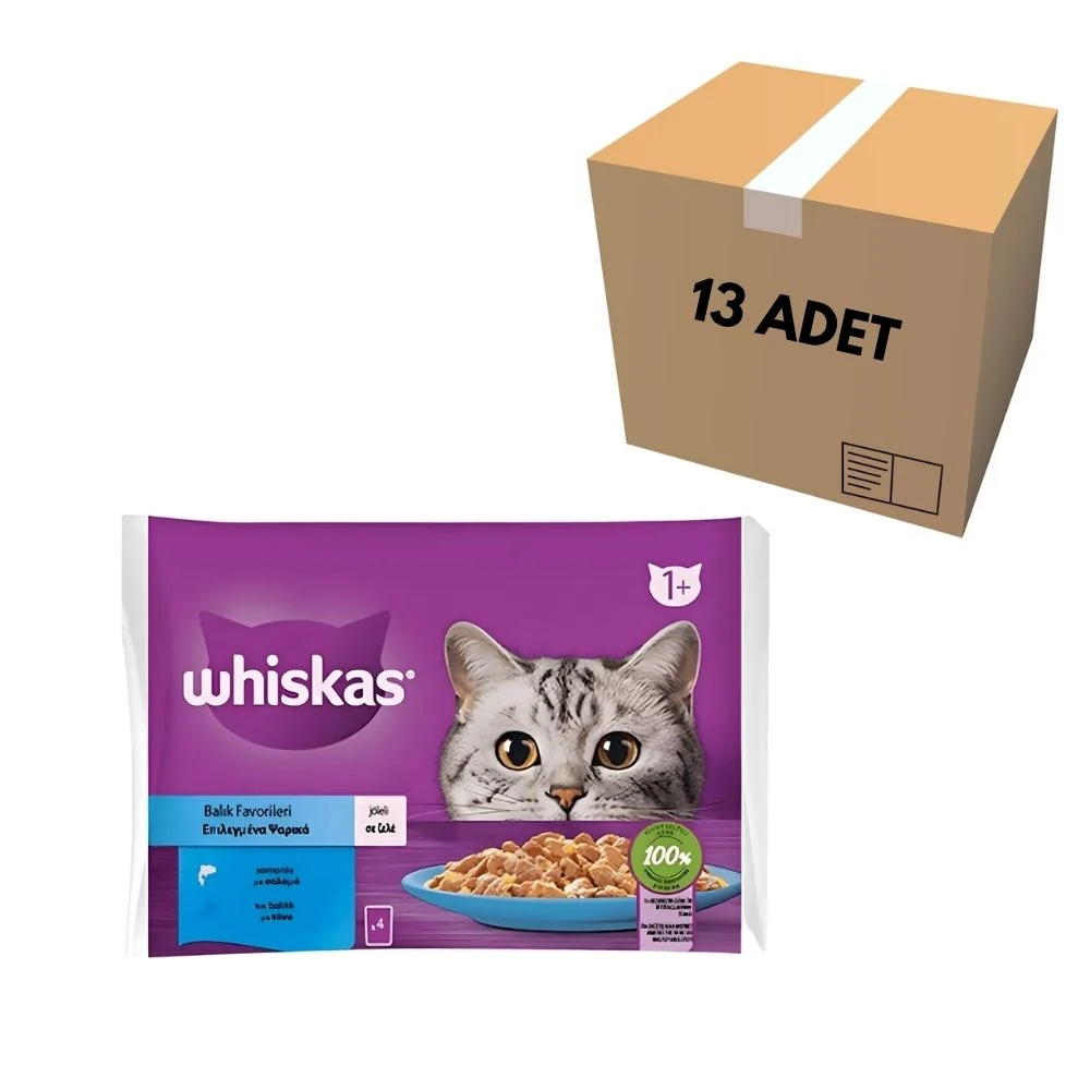 Whiskas Balık Favorileri Kedi Pouch 340 GR (13 Adet)