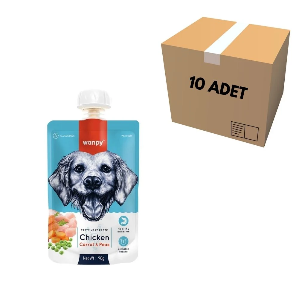 Wanpy Tavuklu & Havuçlu Köpek Et Ezmesi 90 GR (10 Adet)