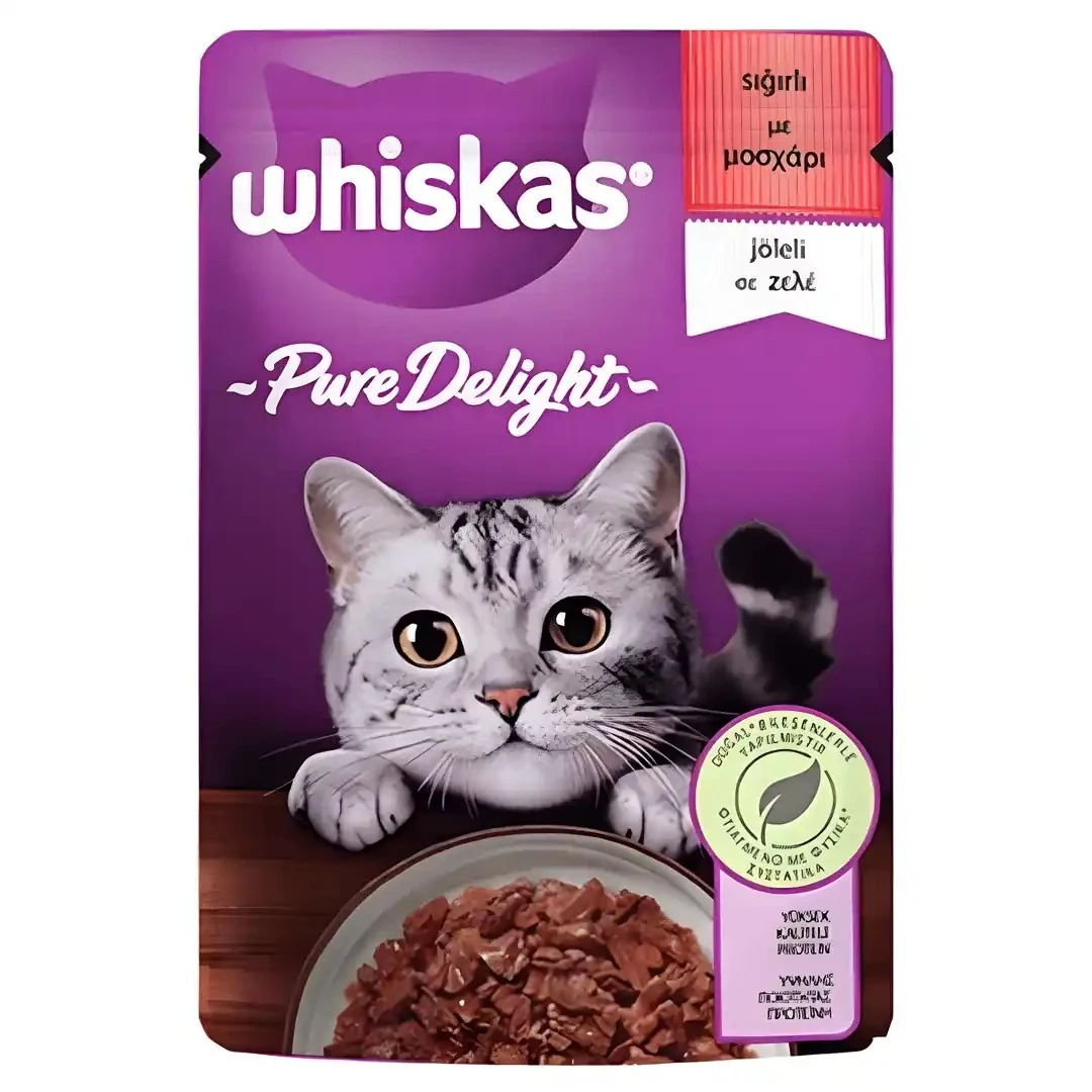 Whiskas Pure Delight Sığırlı Kedi Pouch 85 GR