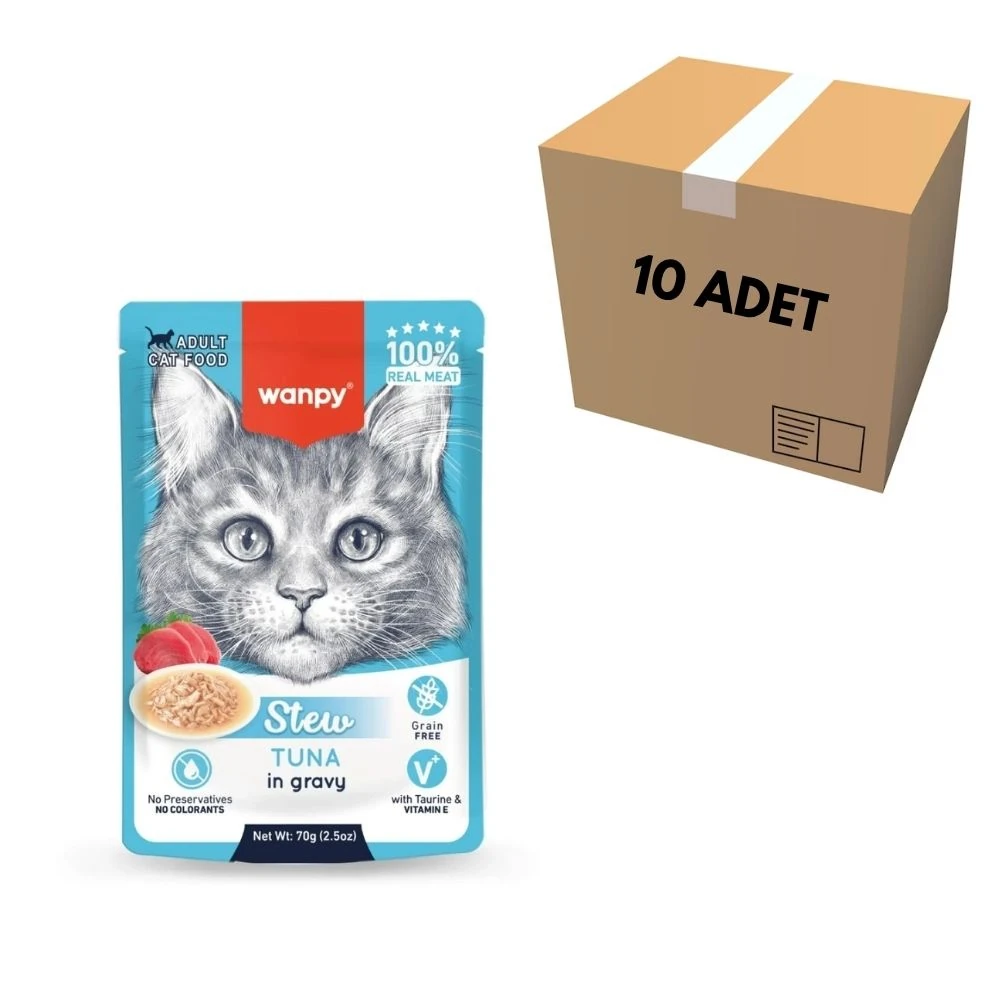 Wanpy Ton Balıklı Kedi Pouch 70 GR (10 Adet)