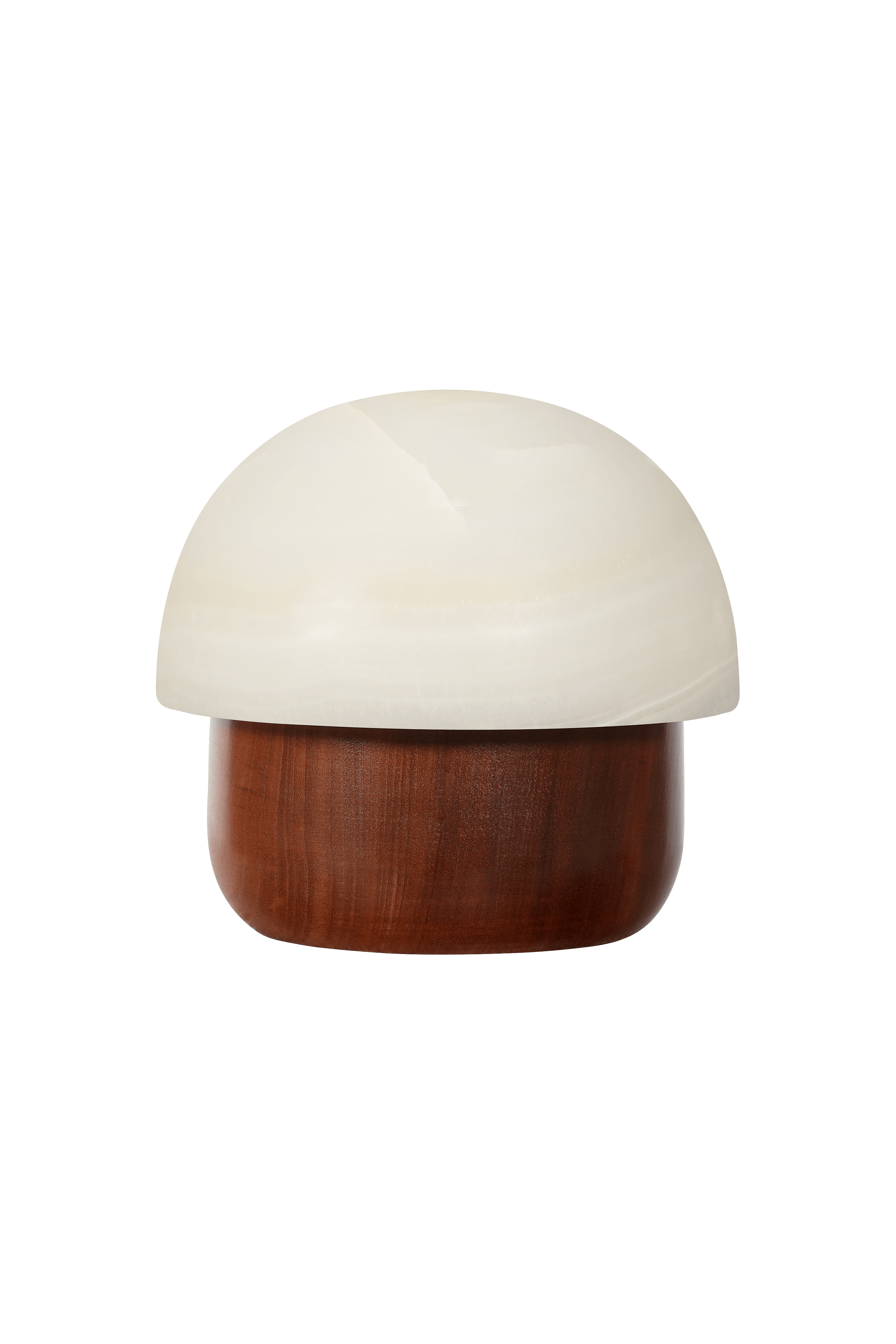Onyx Mushroom Table Lamp - Mahogany