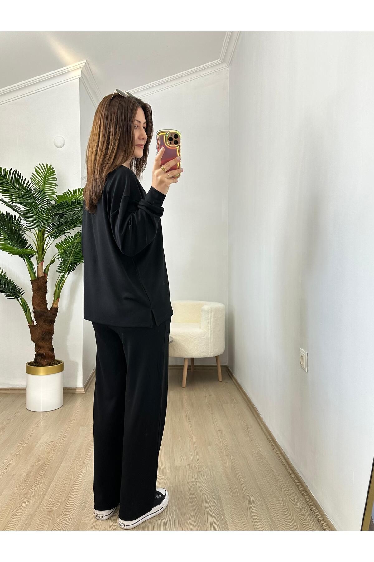 MODAL KUMAŞ PANTOLON SWEAT TAKIM PAMUK LYCRA RAHAT KALIP