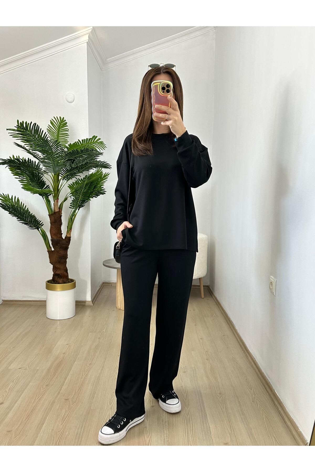 MODAL KUMAŞ PANTOLON SWEAT TAKIM PAMUK LYCRA RAHAT KALIP
