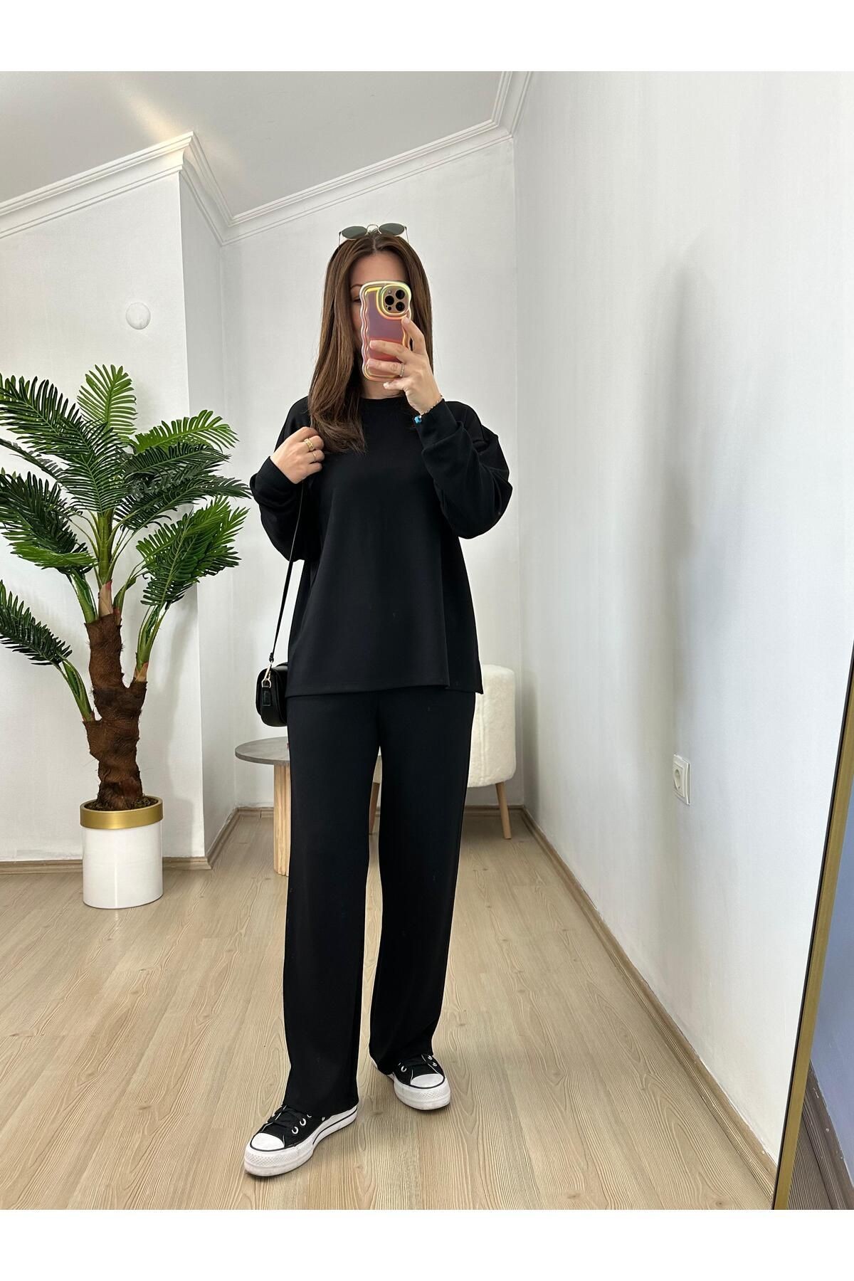 MODAL KUMAŞ PANTOLON SWEAT TAKIM PAMUK LYCRA RAHAT KALIP