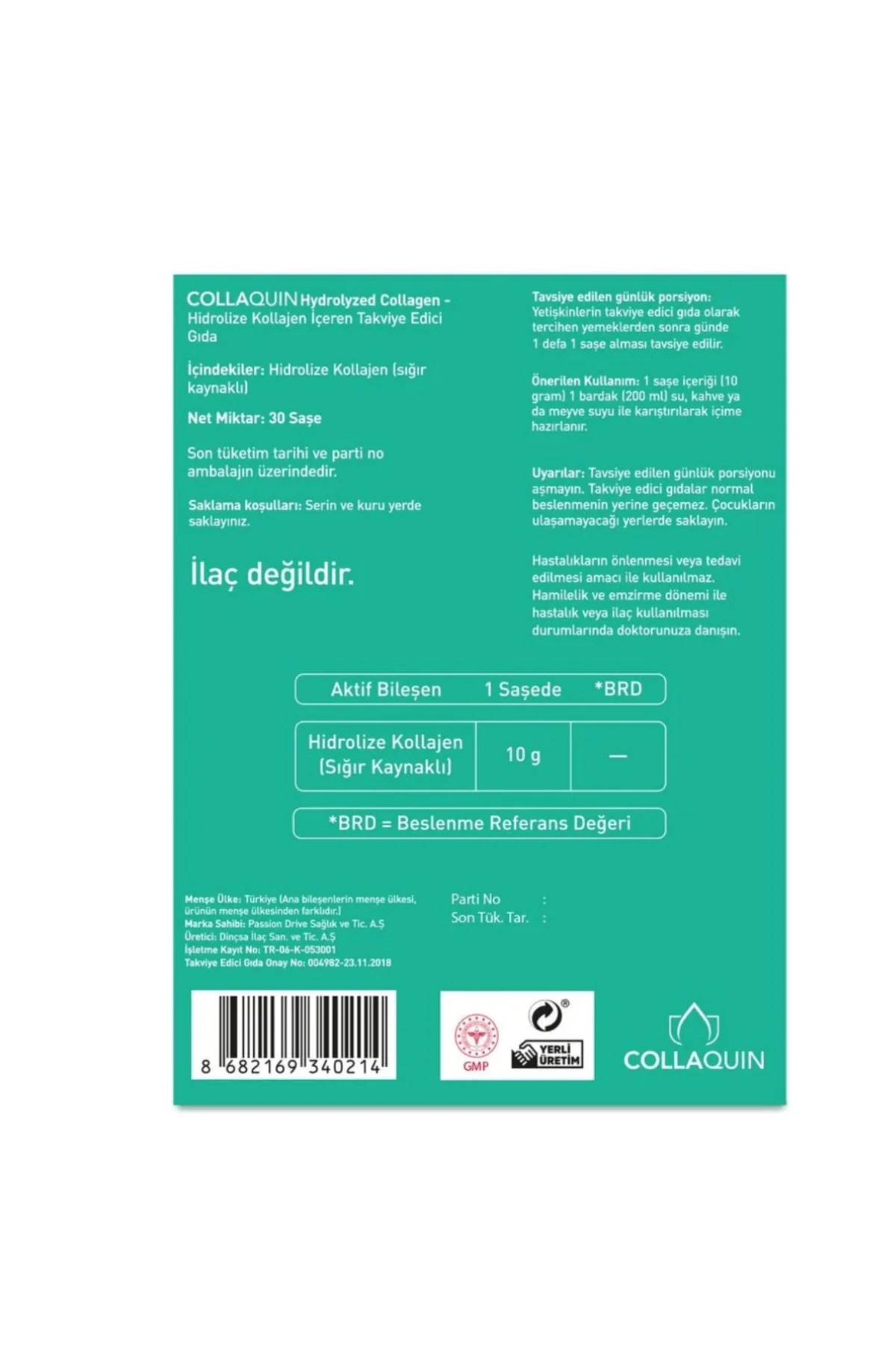 COLLAQUİN HYDROLYZED COLLAGEN 