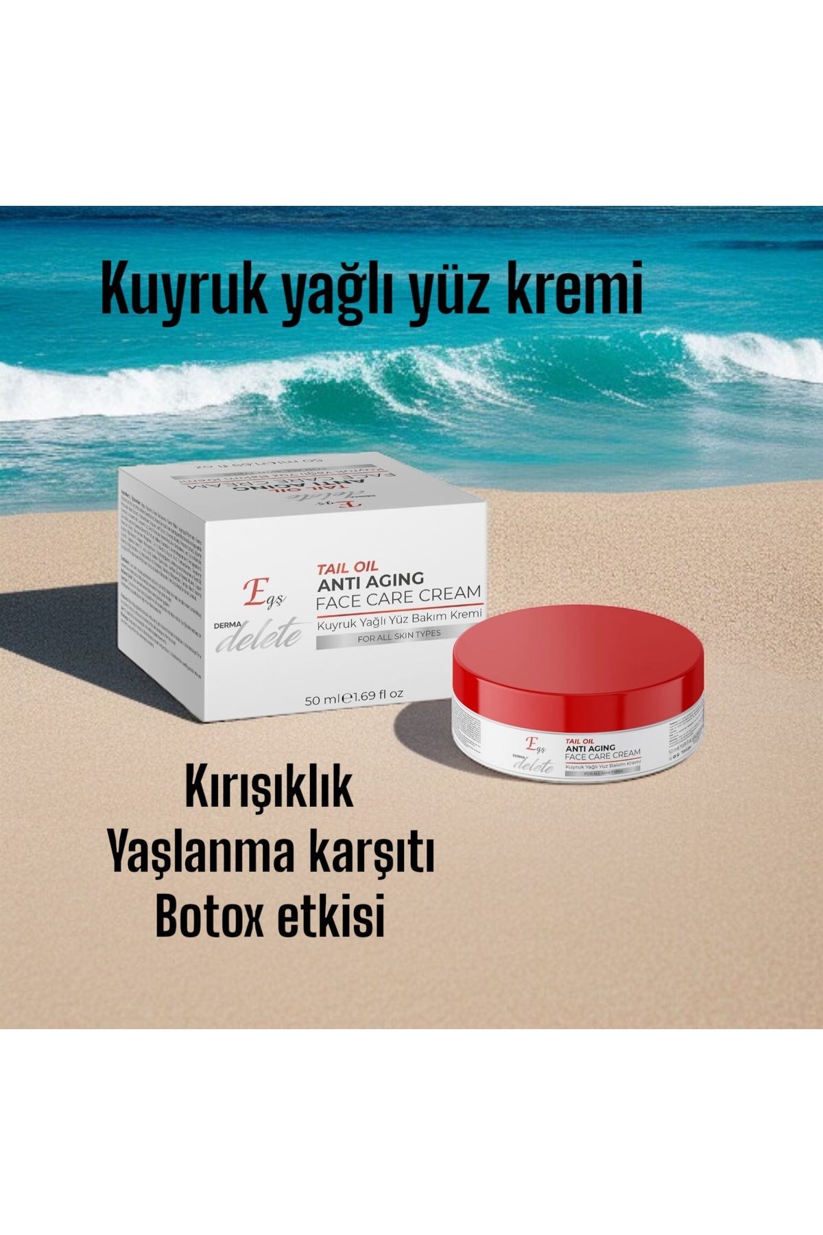DERMA DELETETE KUYRUK YAĞLI BOTOX KREMİ YAŞLANMA  KARŞITI KIRIŞIKLIK