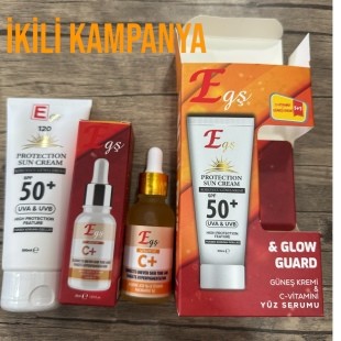 DERMADELETE F 120 GÜNEŞ KREMİ + EGŞ C VİTAMİNLİ SERUM İKİLİ KAMPANYA