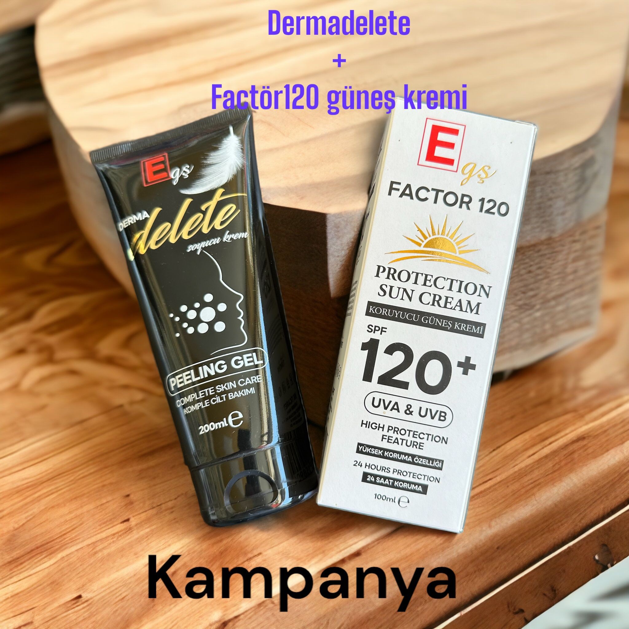 DERMADELETE KREM + F120 GÜNEŞ KREMİ  İKİSİ BİR ARADA