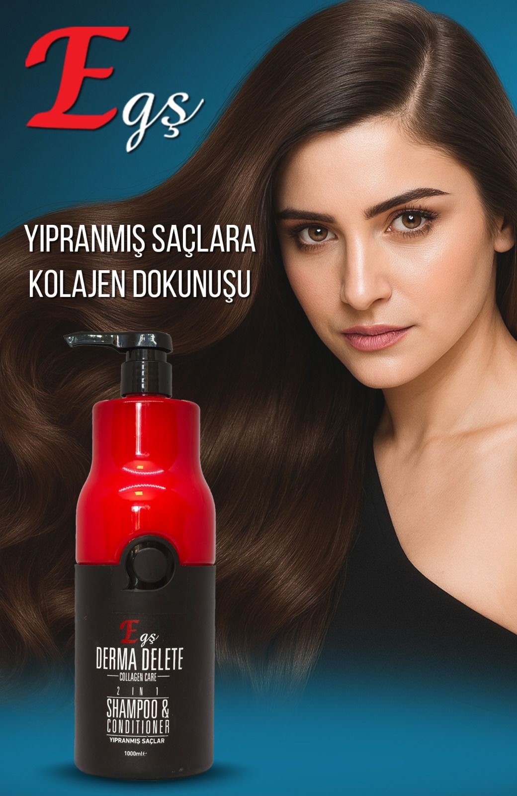 DERMADELETE KOLAJEN ŞAMPUAN YIPRANMIŞ ve BOYALI SAÇLARA