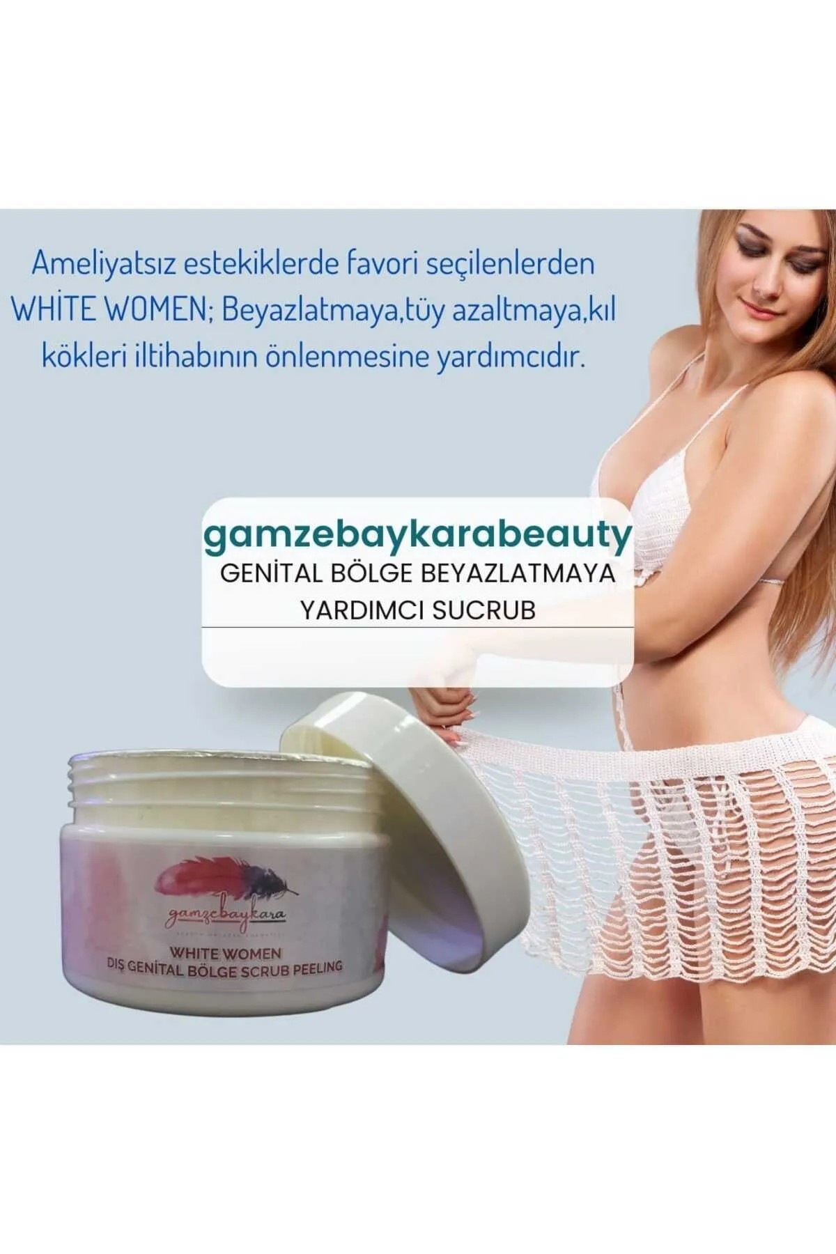 gamzebaykarabeauty WHİTE WOMEN GENİTAL BÖLGE BEYAZLATICI BAKIM SCRUB PLEENG