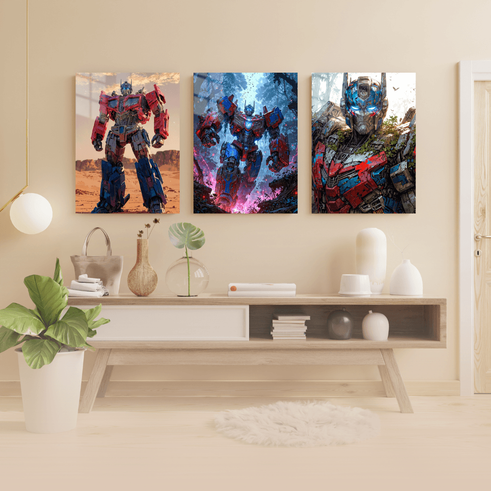 Transformers - 3'lü Metal Poster