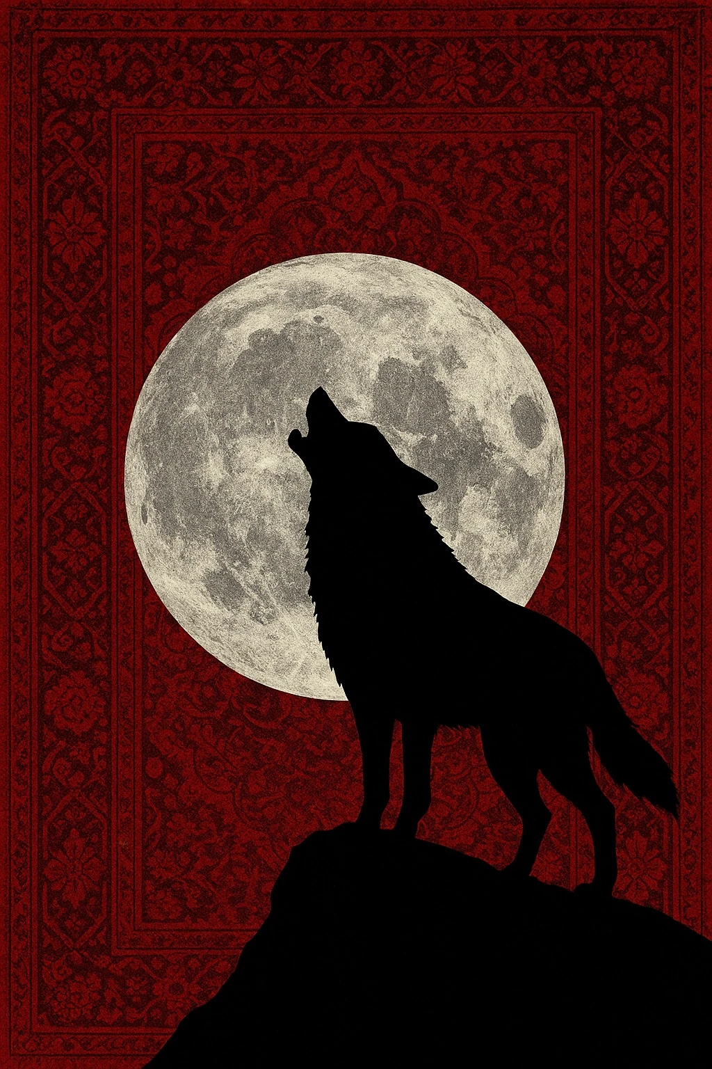 HALI MOTİFLİ BOZKURT - METAL POSTER