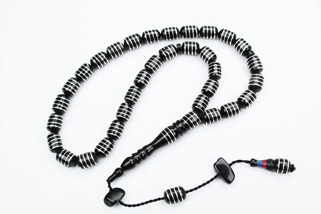 Oltu Taşı Kapsül Model Burgu Vida  İşlemeli Tespih