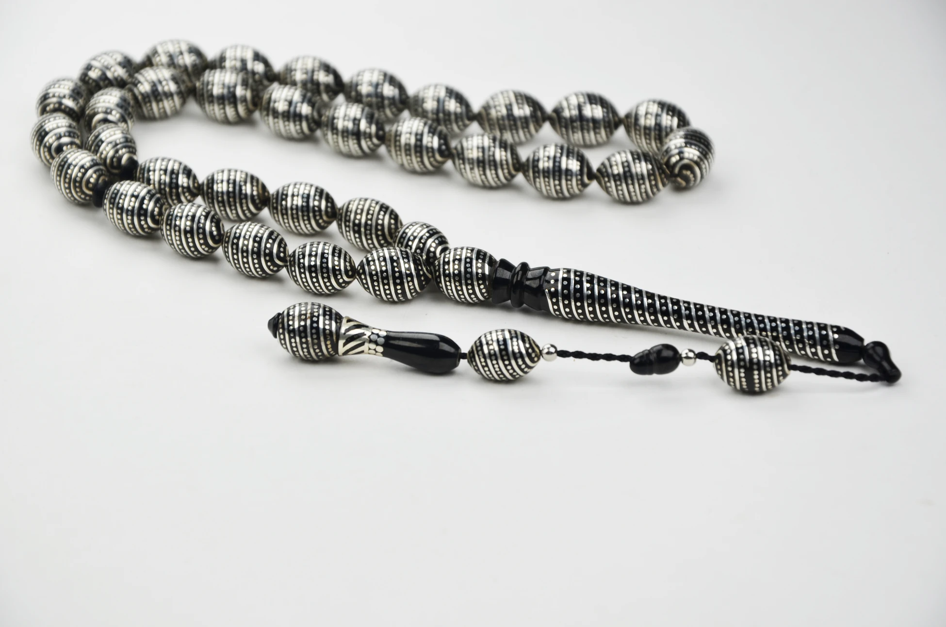 Nokta-i Süveyda Gümüş İşleme Badem Kesim Oltu Taşı Tespih