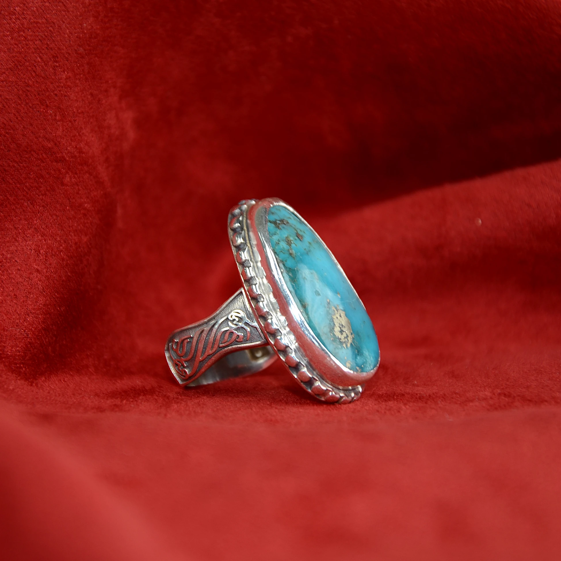 Turkuaz  Rüzgarı Gümüş Yüzük