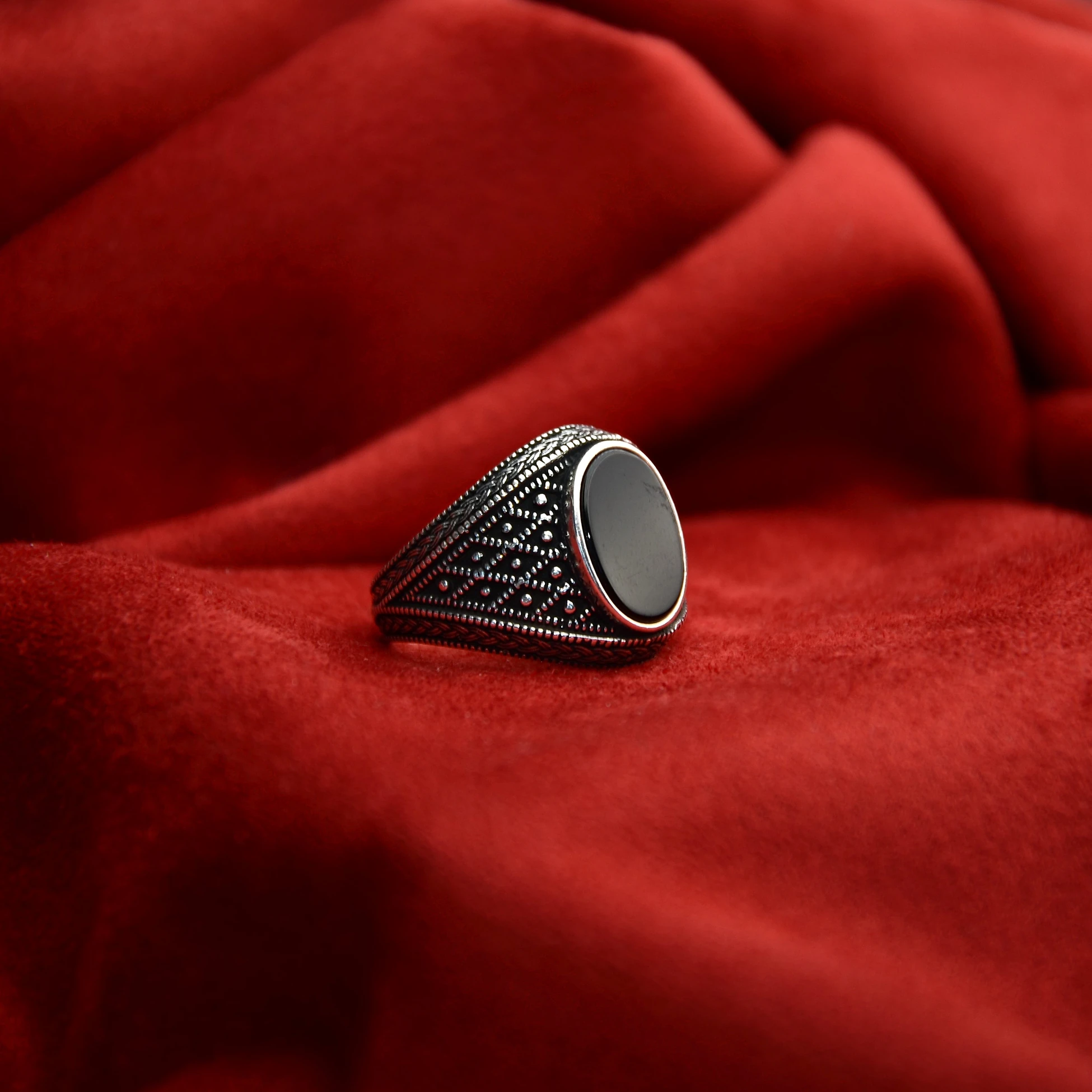 Gece Zırhı Gümüş Erkek Yüzük