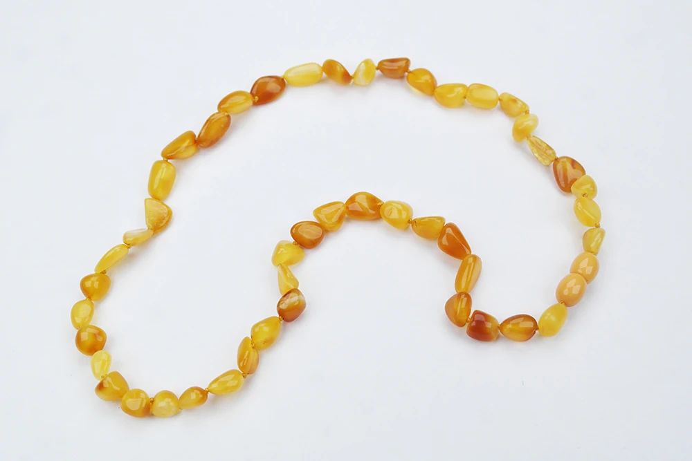 Kızarmış   Doğal Kesim Damla Kehribar Yetişkin Kolye